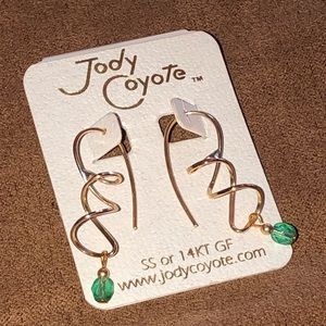 Jody Coyote 14K gold earrings